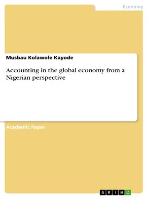 cover image of Accounting in the global economy from a Nigerian perspective